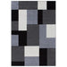 Oriental Weavers portland 8425 b Grey, Black Living Room Geometric Rug.