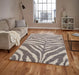 Think Rugs portofino m289 ivory grey Grey, Ivory Living Room Shaggy Rug.