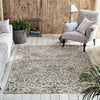 Morris & Co strawberry thief pure ink 028105 Ivory, Multicoloured Living Room Floral Rug.