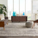 Nourison quarry qua03 beige grey Grey, Beige Living Room Moroccan Rug.