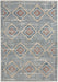Nourison quarry qua16 blue ivory Blue, Ivory Living Room Moroccan Rug.