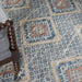 Nourison quarry qua16 blue ivory Blue, Ivory Living Room Moroccan Rug.