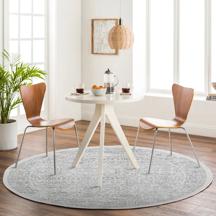 MARGAUX Vintage Traditional Oriental Boho Grey/Ivory Rug