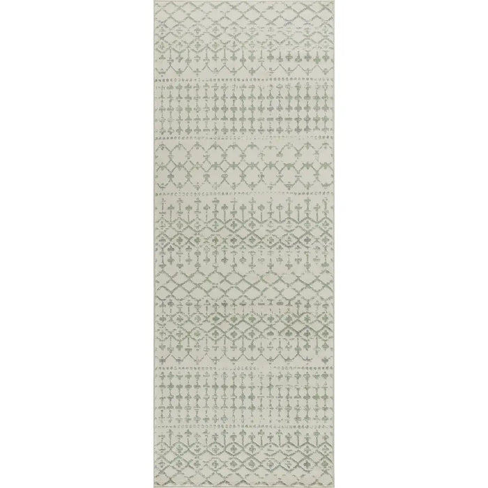 TARYN Berber High Pile Geometric Sage Rug