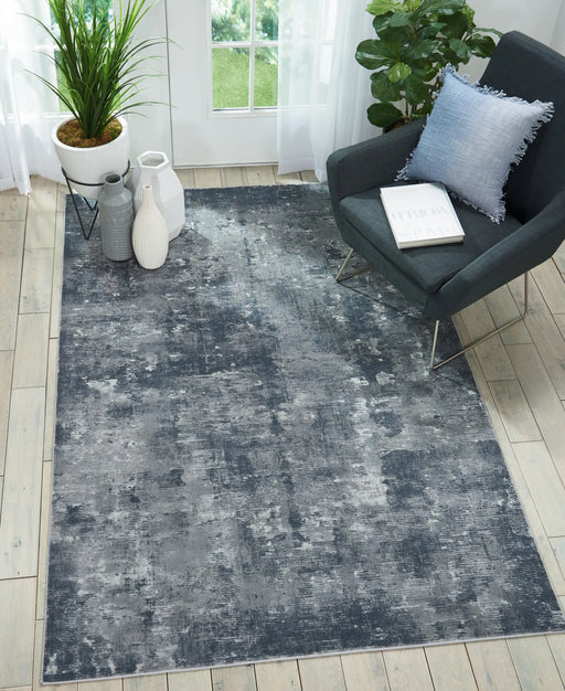 Nourison rustic textures rus05 grey Grey Living Room  Rug.