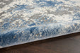 Nourison rustic textures rus08 grey blue Blue, Grey Living Room  Rug.