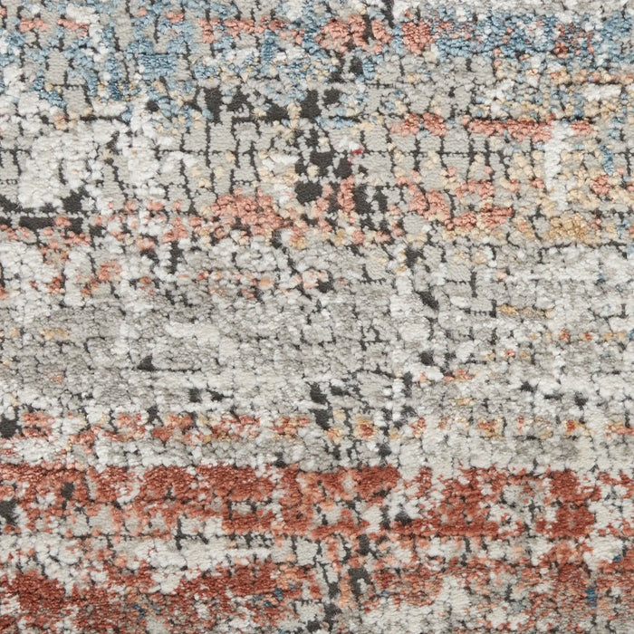 Nourison rustic textures rus11 multi Multicoloured Living Room  Rug.