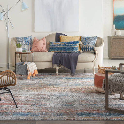 Nourison rustic textures rus11 multi Multicoloured Living Room  Rug.