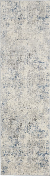 Rustic Textures RUS07 Ivory Grey Blue Rug