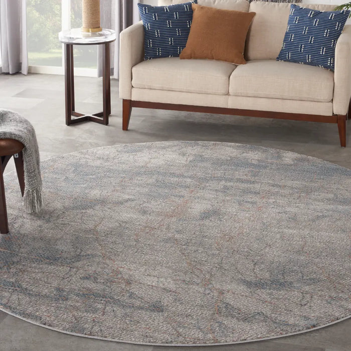 Rustic Textures RUS15 Light Grey Blue Rug
