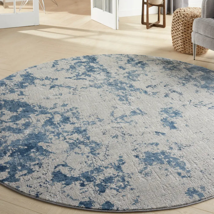 Rustic Textures RUS16 Grey Blue Rug