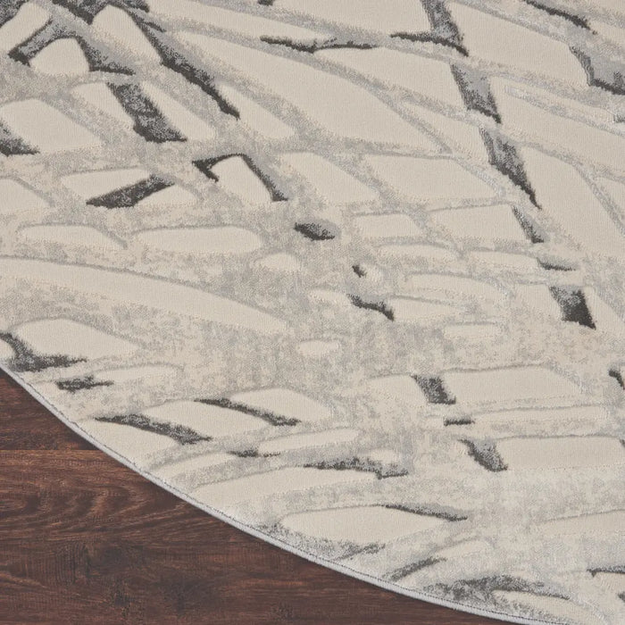 Rustic Textures RUS17 Ivory Grey Rug
