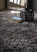 Origins ritzy charcoal Black Living Room  Rug.