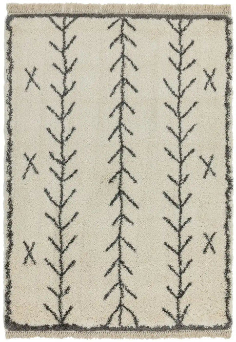 Asiatic rocco rc10 cream Ivory, Cream Living Room Geometric Rug.