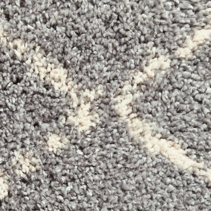 Think Rugs royal nomadic 5413 grey cream Grey Living Room Shaggy Rug.