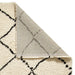 Think Rugs royal nomadic 5413 ivory black Ivory Living Room Shaggy Rug.