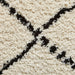 Think Rugs royal nomadic 5413 ivory black Ivory Living Room Shaggy Rug.