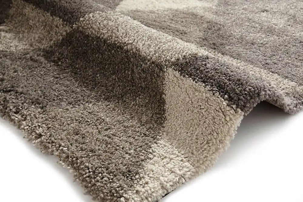 Think Rugs royal nomadic 7611 grey Grey Living Room Shaggy Rug.