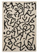 Think Rugs royal nomadic a637 white black Black, Ivory Living Room Shaggy Rug.