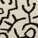 Think Rugs royal nomadic a637 white black Black, Ivory Living Room Shaggy Rug.