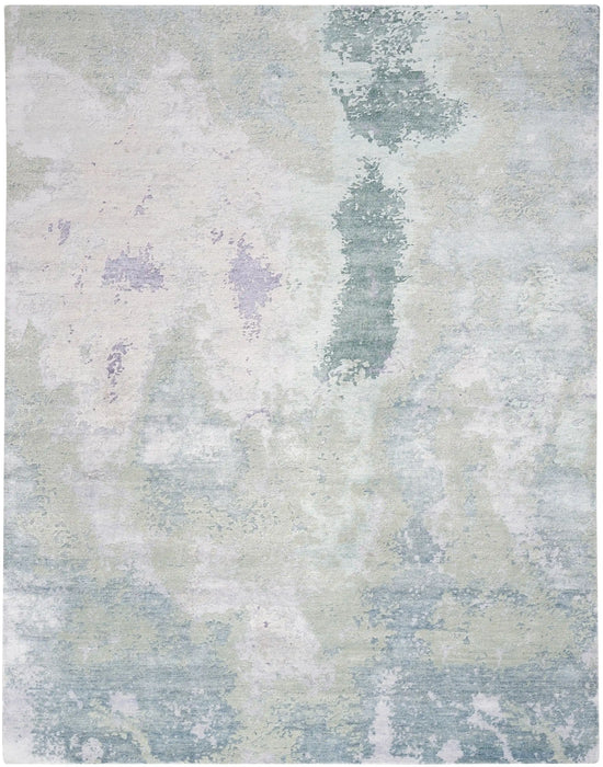Nourison silk shadows sha22 blue green Blue, Green Living Room  Rug.