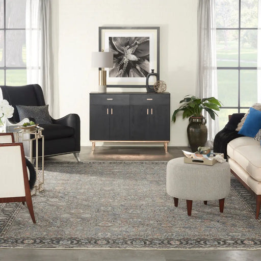 Nourison Delivered in 6 weeks   USA starry nights stn10 grey navy Grey, Navy Living Room Moroccan Rug.