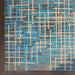 Nourison symmetry smm08 blue beige Blue, Beige Living Room  Rug.