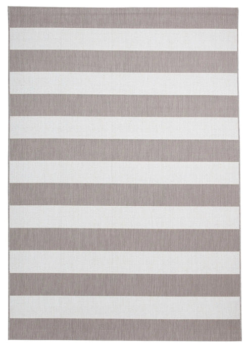 Think Rugs santa monica 48644 beige cream Beige, Ivory Living Room Flat Weave Rug.