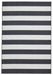 Think Rugs santa monica 48644 black white Black, Ivory Living Room Flat Weave Rug.