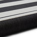 Think Rugs santa monica 48644 black white Black, Ivory Living Room Flat Weave Rug.