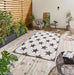 Think Rugs santa monica 48648 white black Black, Ivory Living Room Flat Weave Rug.