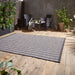 Think Rugs santa monica a041 black Black Living Room Flat Weave Rug.