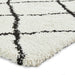 Think Rugs scandi berber g257 white black Black, Ivory Living Room  Rug.