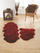 Origins sheepskins hug berry Red Living Room Wool Rug.