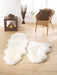 Origins sheepskins hug natural Ivory Living Room Wool Rug.
