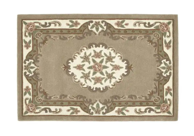 Origins shensi beige Beige Living Room Wool Rug.
