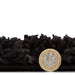 Think Rugs sierra 9000 black Black Living Room Shaggy Rug.