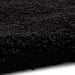 Think Rugs sierra 9000 black Black Living Room Shaggy Rug.
