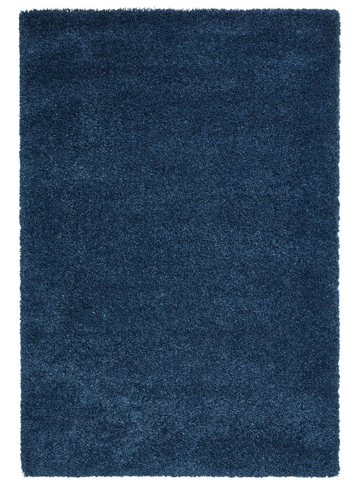 Think Rugs sierra 9000 dark blue Blue Living Room Shaggy Rug.