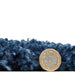Think Rugs sierra 9000 dark blue Blue Living Room Shaggy Rug.