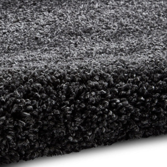 Think Rugs sierra 9000 dark grey Grey Living Room Shaggy Rug.