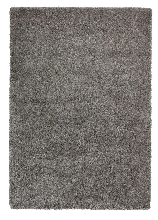 Think Rugs sierra 9000 pebble grey Grey Living Room Shaggy Rug.