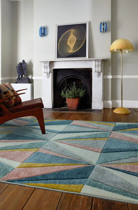 Asiatic sketch sk04 diamond multi Multicoloured Living Room  Rug.