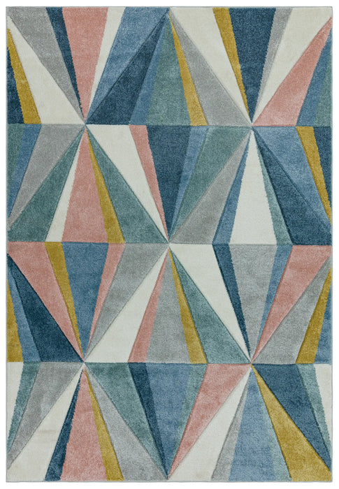 Asiatic sketch sk04 diamond multi Multicoloured Living Room  Rug.