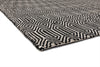 Asiatic sloan black Black Living Room Striped Rug.