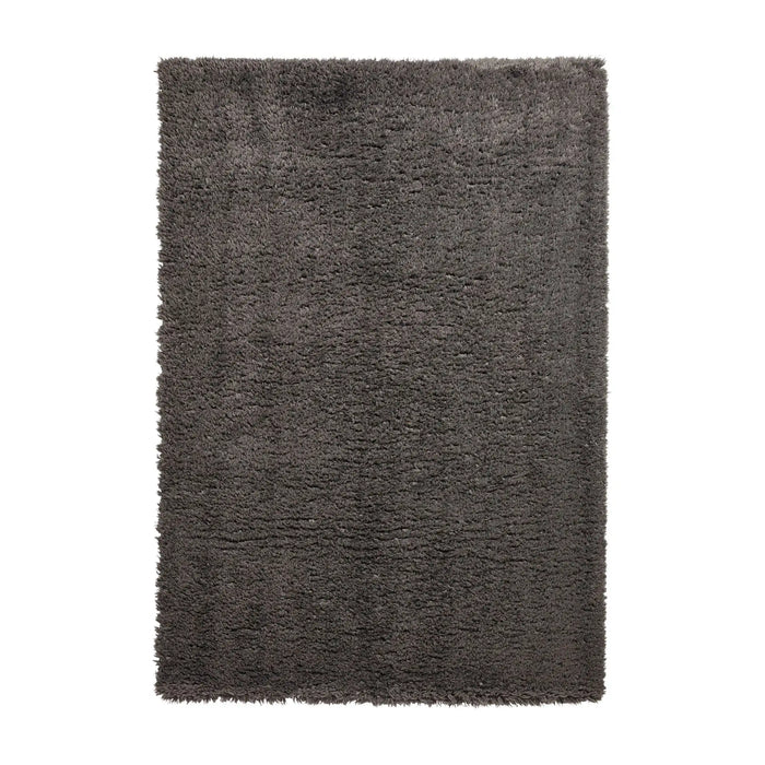Think Rugs solace think 0961 charcoal Grey, Black Living Room Shaggy Rug.