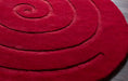 Think Rugs spiral red Red  Wool Rug.