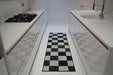 Serdim Rugs gel back square black Black Living Room Geometric Rug.