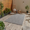 Think Rugs stitch outdoor stitch 9682 grey black Grey, Black Outdoor  Flat Weave Rug.