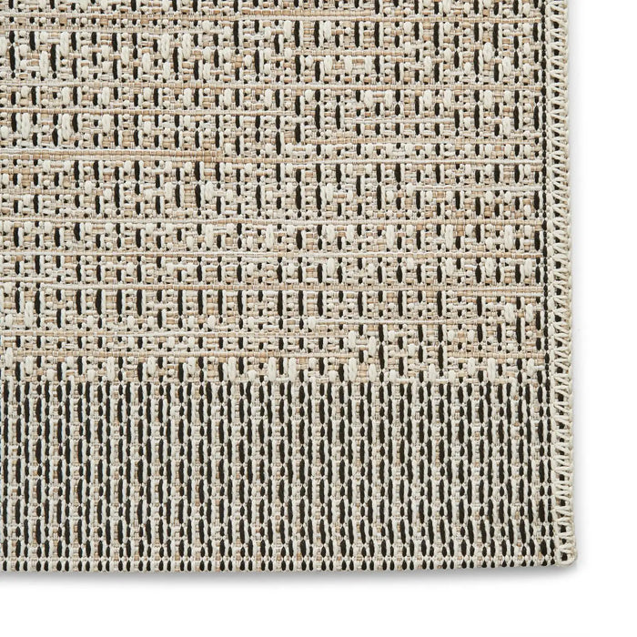 Think Rugs stitch outdoor stitch 9683 beige black Beige, Black Outdoor  Flat Weave Rug.